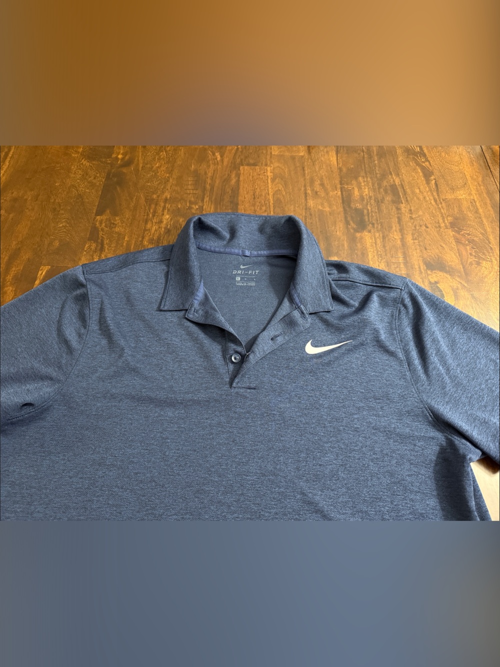 Nike Men’s Heathered Dark Blue Dri-FIT Polo